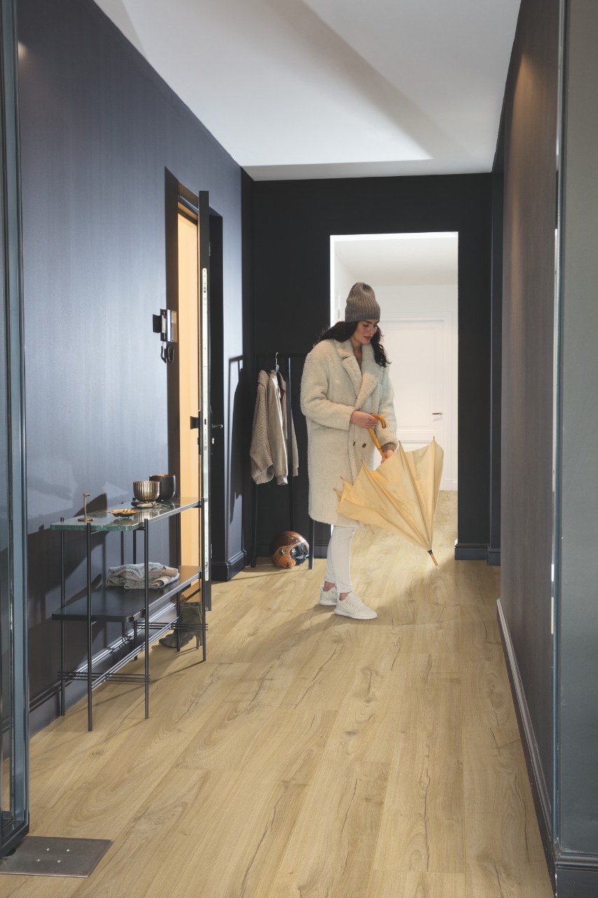 Ламинат Quick Step Impressive Ultra Дуб Светлый натуральный IMU4664 1380×190×12 фото в интерьере